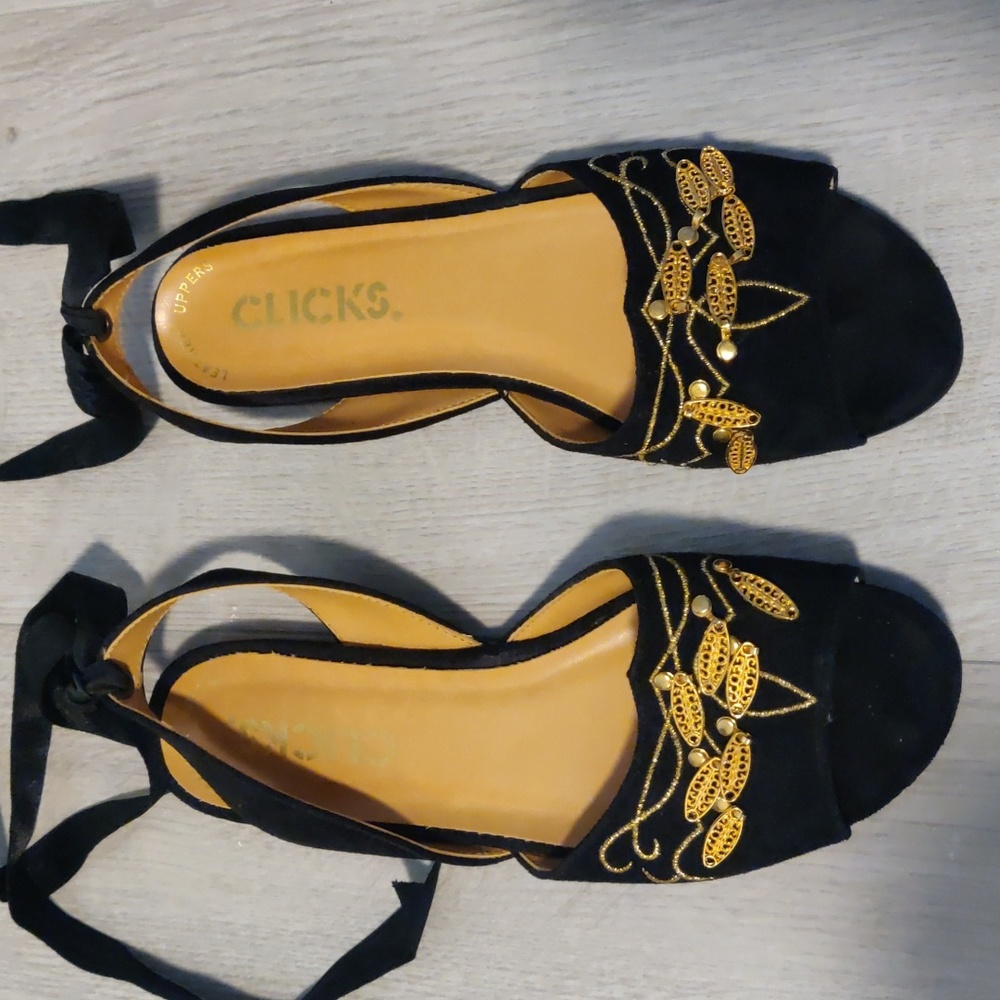 Black strappy sandals